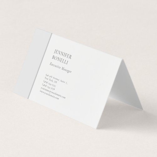 Professional plain minimalist modern trendy business card