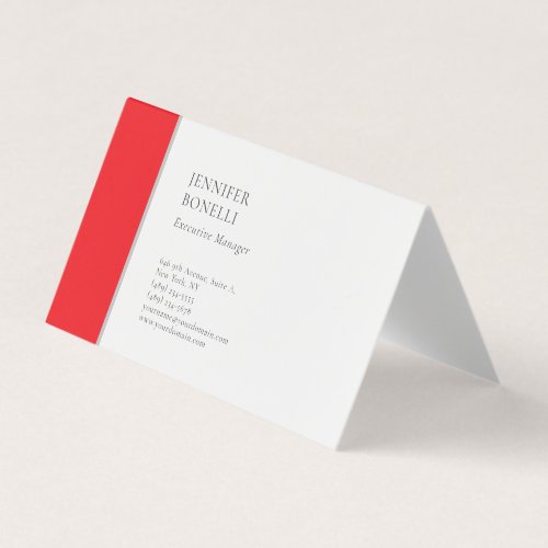 Professional plain minimalist modern trendy business card