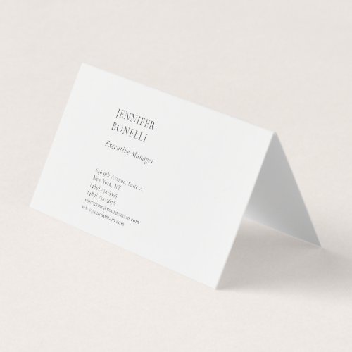 Professional plain minimalist modern trendy business card