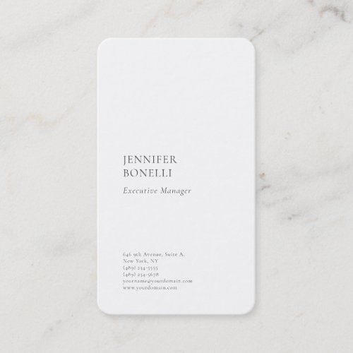 Professional plain minimalist modern trendy business card