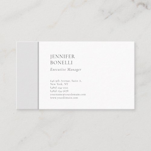 Professional plain minimalist modern trendy business card