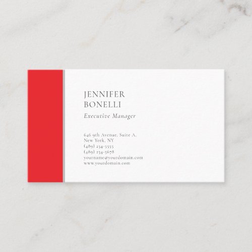 Professional plain minimalist modern trendy business card