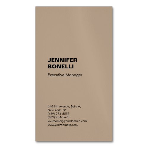 Professional plain minimalist modern trendy business card magnet