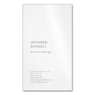 Professional plain minimalist modern trendy business card magnet