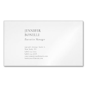 Professional plain minimalist modern trendy business card magnet