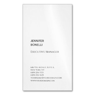 Professional plain minimalist modern trendy business card magnet