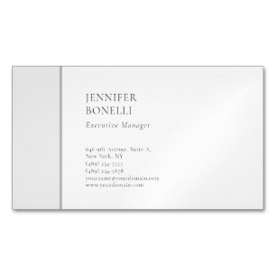 Professional plain minimalist modern trendy business card magnet