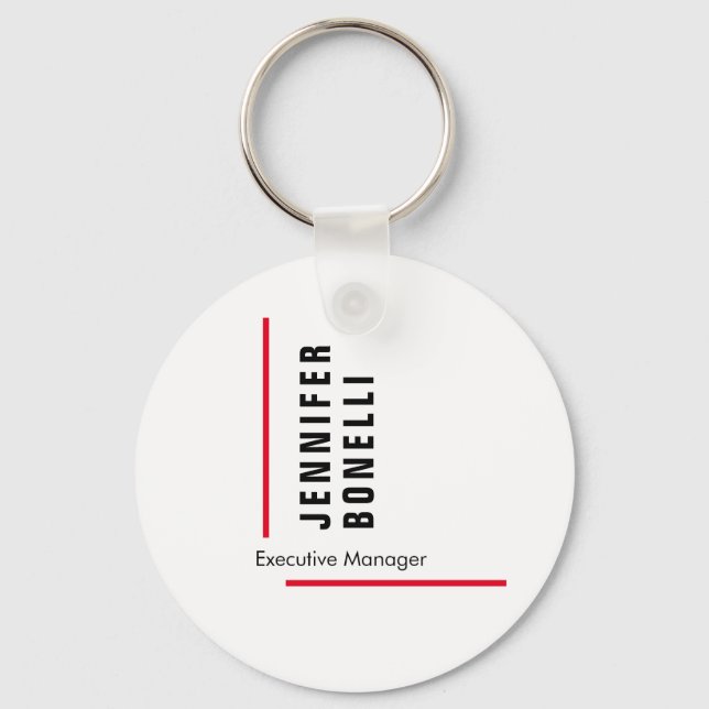 Professional plain minimalist modern trendy keychain (Front)