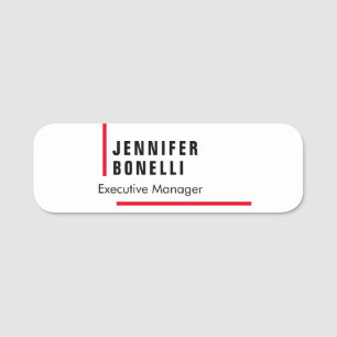Professional plain minimalist modern trendy name tag
