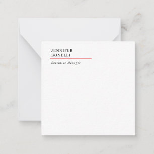 Professional plain minimalist modern trendy note card