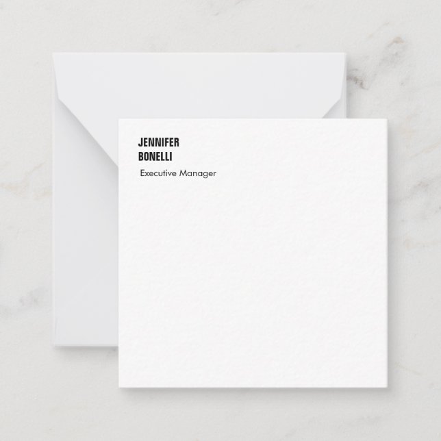 Professional plain minimalist modern trendy note card (Front)