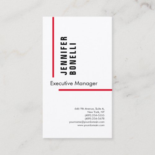 Professional plain minimalist modern trendy silk business card