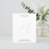 Professional Plain Minimalist Monogrammed Paper (Standing Front)