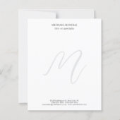 Professional Plain Minimalist Monogrammed Paper (Front)