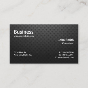 Professional Plain Modern Computer Repair Black Business Card
