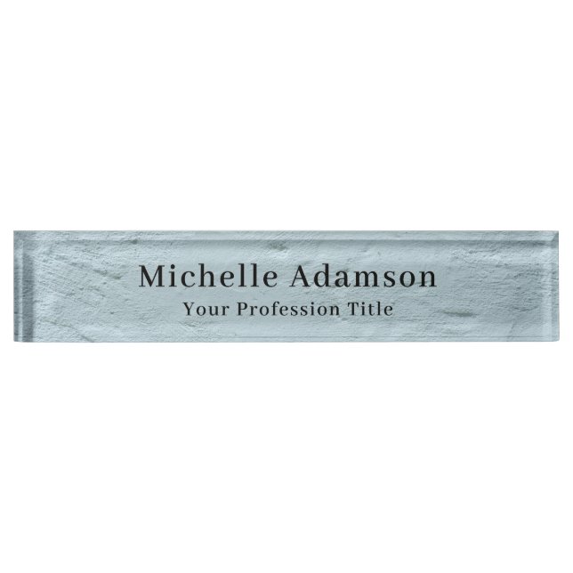 Professional Plain Modern Elegant Desk Name Plate (Front)