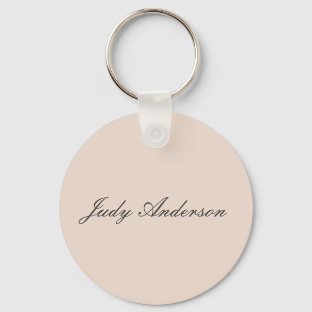 Professional Plain Modern Elegant Keychain (Front)