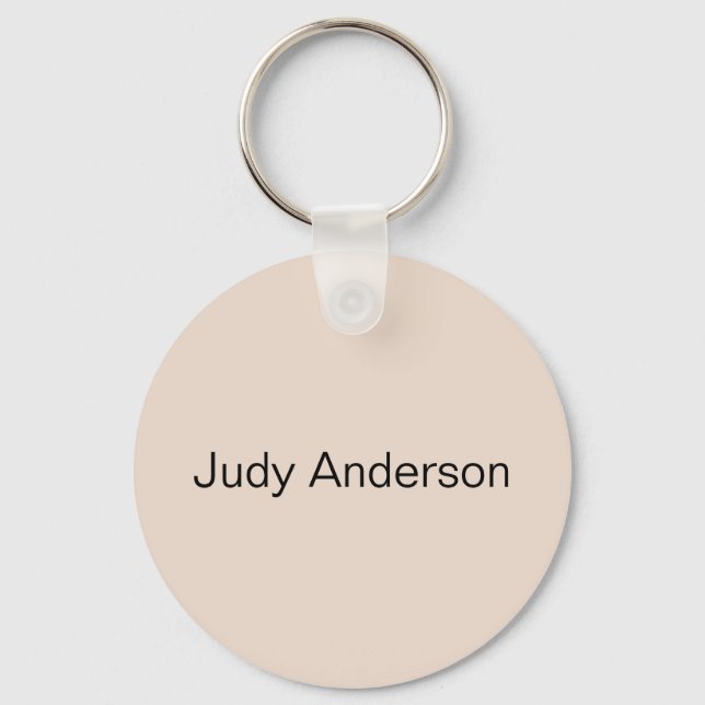 Professional Plain Modern Elegant Keychain (Front)