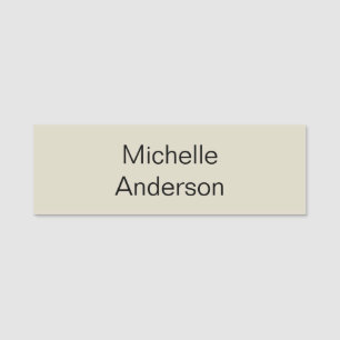 Professional Plain Modern Elegant Minimalist Name Tag