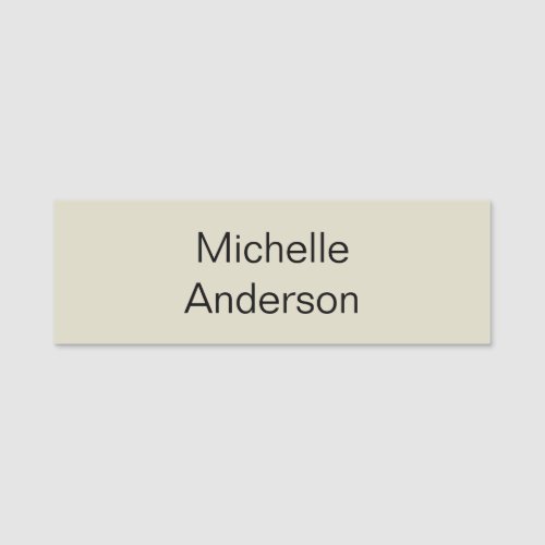 Professional Plain Modern Elegant Minimalist Name Tag