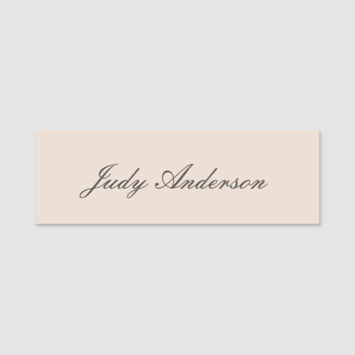 Professional Plain Modern Elegant Name Tag