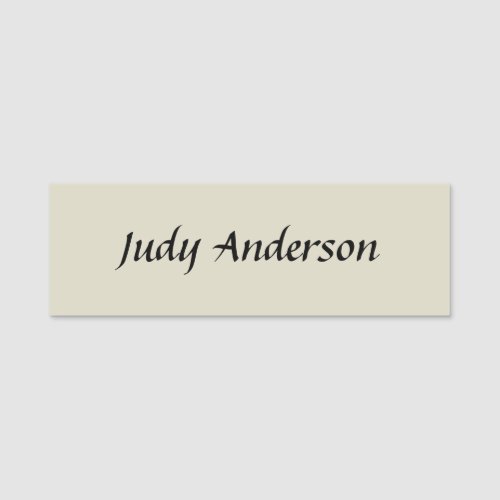 Professional Plain Modern Elegant Name Tag