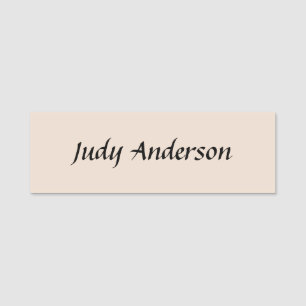 Professional Plain Modern Elegant Name Tag