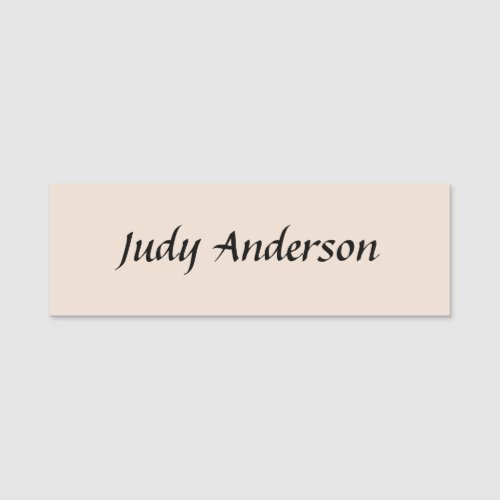 Professional Plain Modern Elegant Name Tag