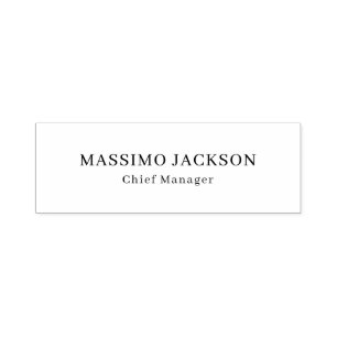 Professional Plain Modern Elegant Self-inking Stamp