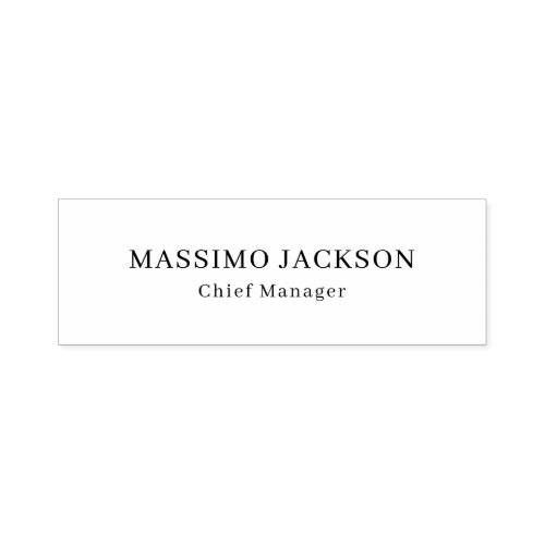 Professional Plain Modern Elegant Self-inking Stamp