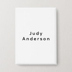 Professional Plain Modern Elegant Your Name Button