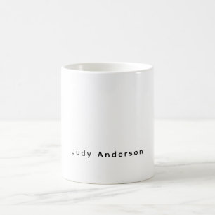 Professional Plain Modern Elegant Your Name Coffee Mug