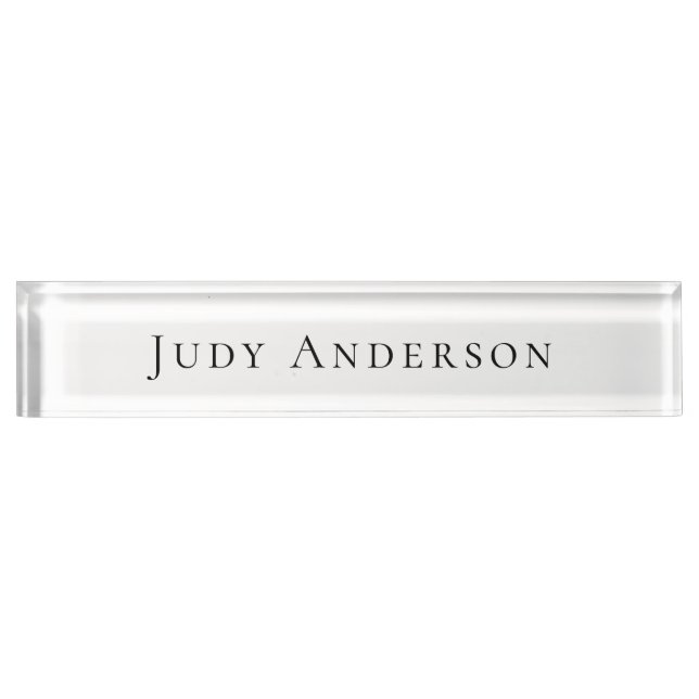 Professional Plain Modern Elegant Your Name Desk Name Plate (Front)