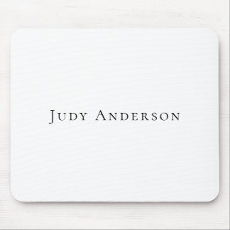 Professional Plain Modern Elegant Your Name Mouse Pad