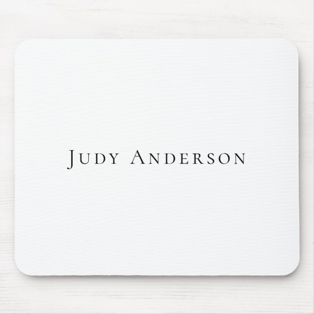 Professional Plain Modern Elegant Your Name Mouse Pad (Front)