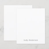 Professional Plain Modern Elegant Your Name Paper (Front/Back)