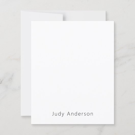 Professional Plain Modern Elegant Your Name Paper (Front)