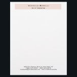 Professional Plain Modern Minimalist  Letterhead<br><div class="desc">Simple,  modern,  minimalist design. This template can be customized to meet all professional occupations.</div>