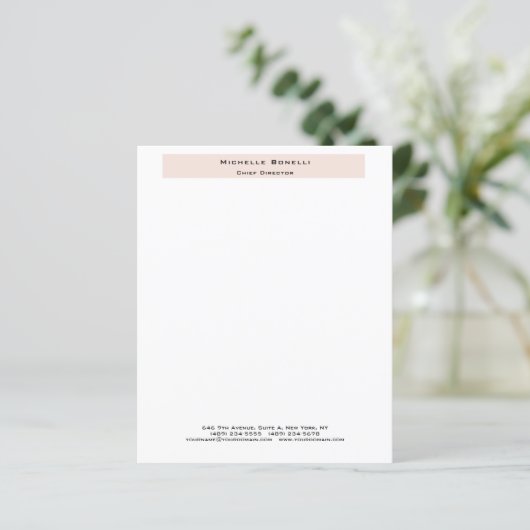 Professional Plain Modern Minimalist Paper Sheet (Standing Front)