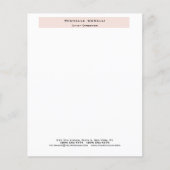 Professional Plain Modern Minimalist Paper Sheet (Front)