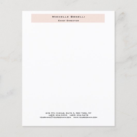 Professional Plain Modern Minimalist Paper Sheet (Front)