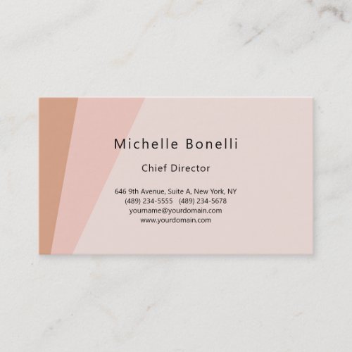 Professional Plain Modern Minimalist Pastel Colors Business Card