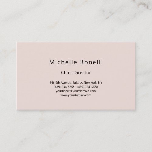 Professional Plain Modern Minimalist Pastel Colors Business Card