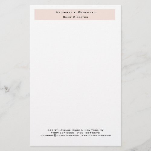 Professional Plain Modern Minimalist  Stationery