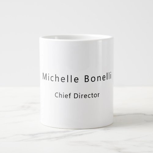 Professional Plain Modern Minimalist White Giant Coffee Mug