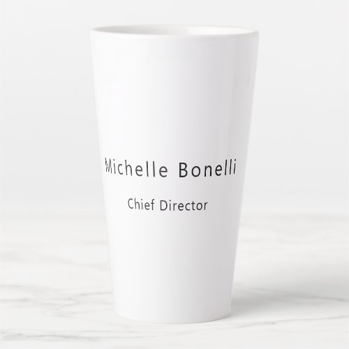 Professional Plain Modern Minimalist White Latte Mug