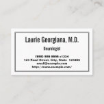 [ Thumbnail: Professional & Plain Neurologist Business Card ]