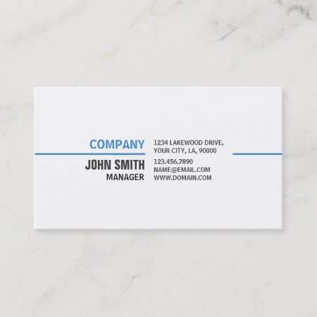 Professional Plain Simple Elegant White Computer Business Card