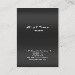 Professional Plain Simple Gray Background Unique Business Card