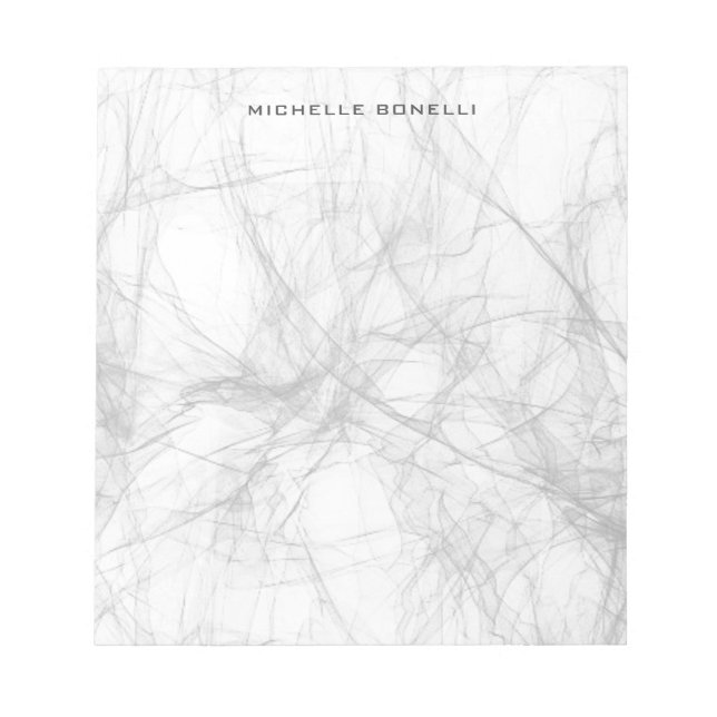 Professional Plain Simple Minimalist Grey Modern Notepad (Front)